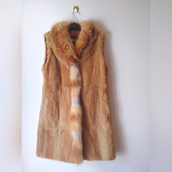 Vintage Fur Vest with Pockets Size 4-6 - Picture 3 of 13